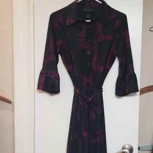 INC button front dress